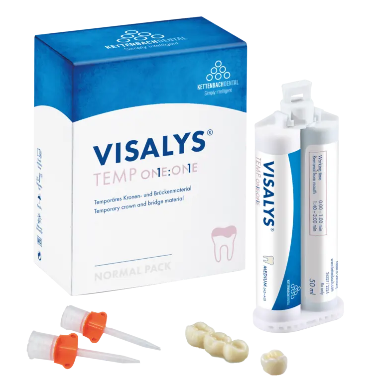 Visalys Temp One:One Natural Bleach Normal pack 1 x 50ml 15 mixing tips ...
